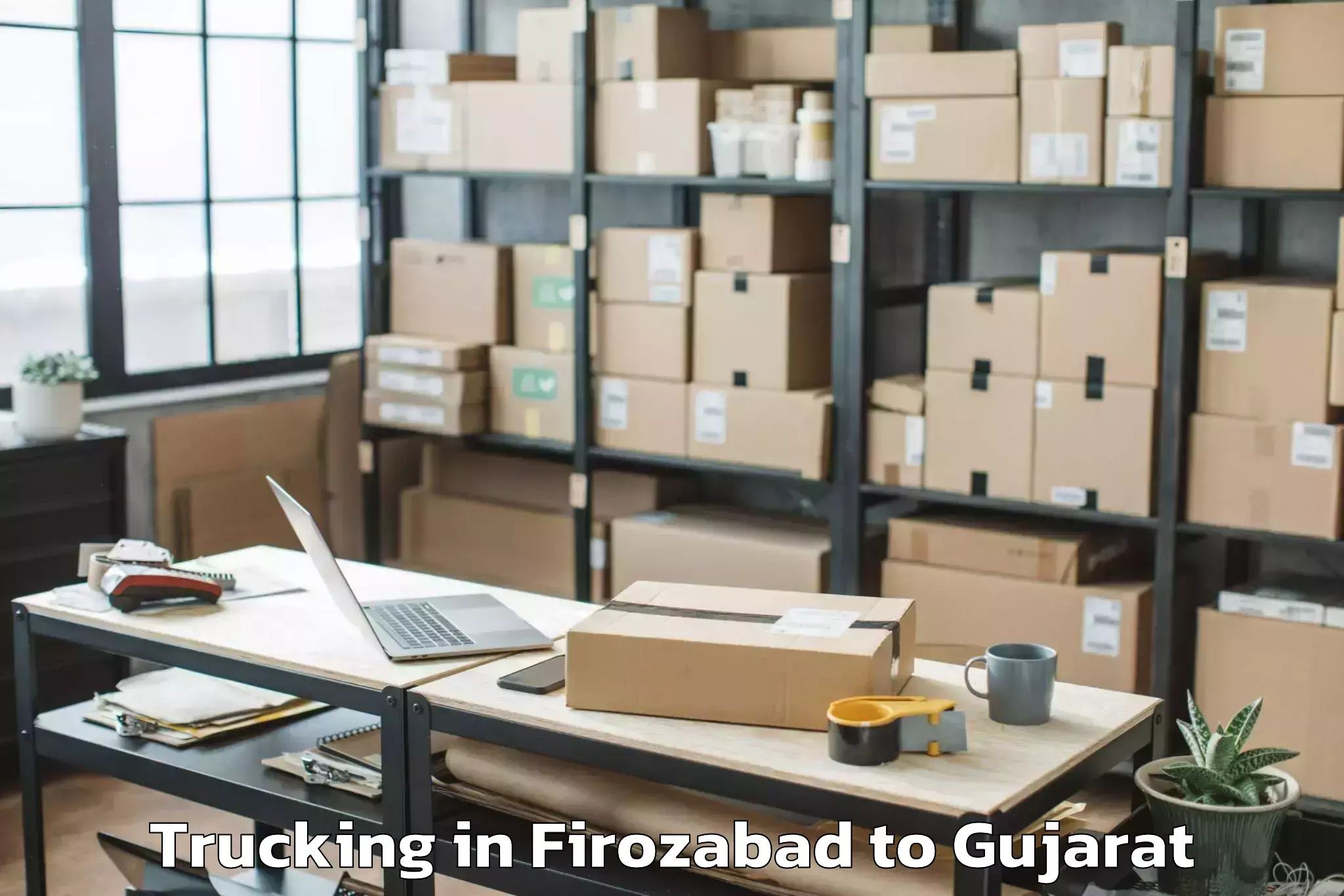 Reliable Firozabad to Bhabhar Trucking